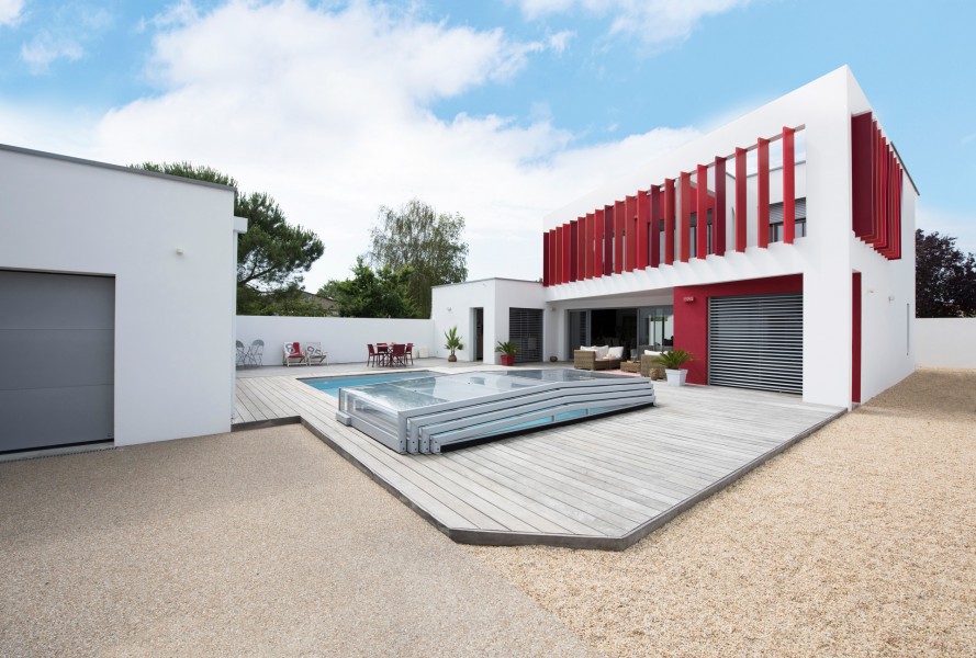 abri piscine elliptik semi plat