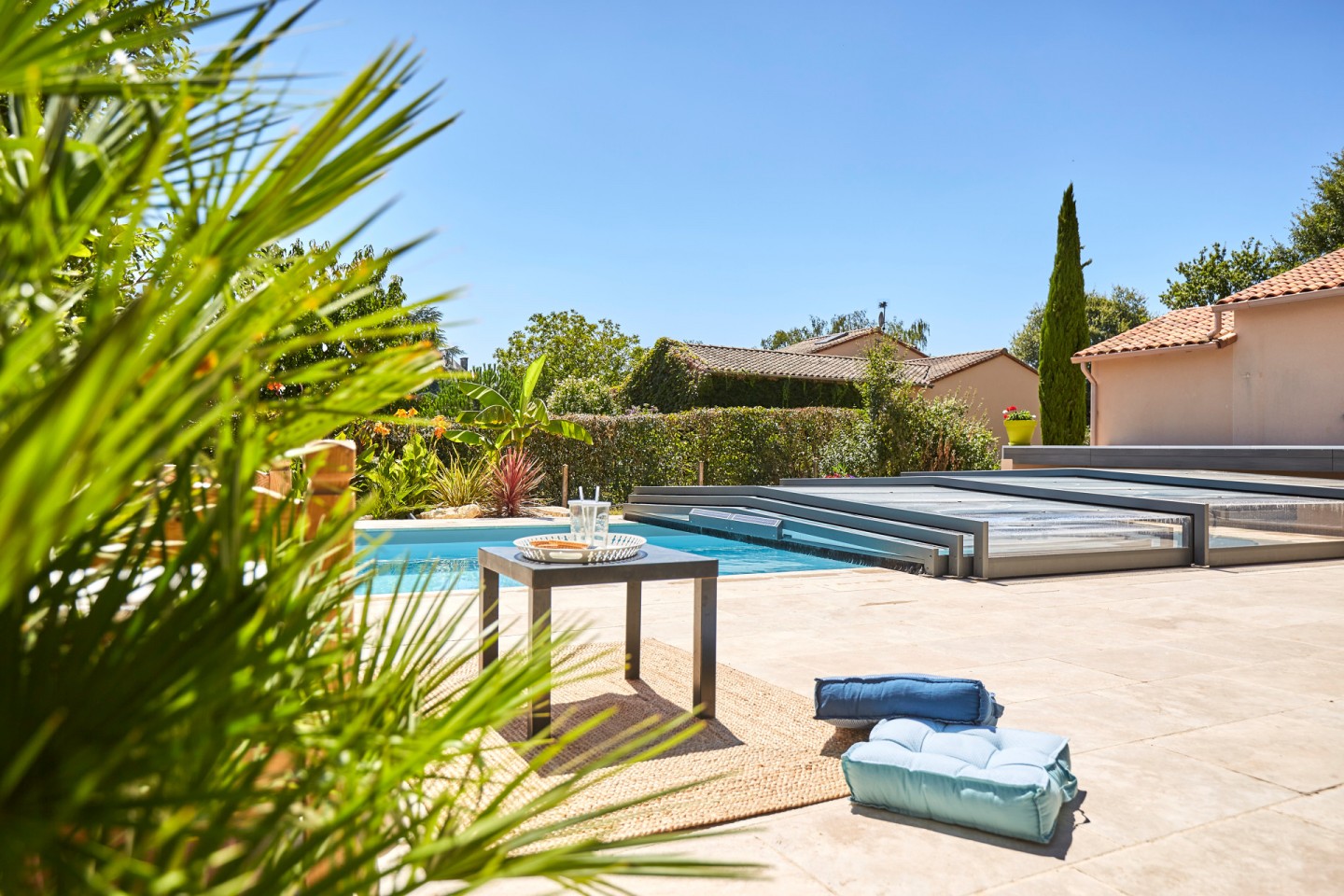 abri piscine elliptik semi plat