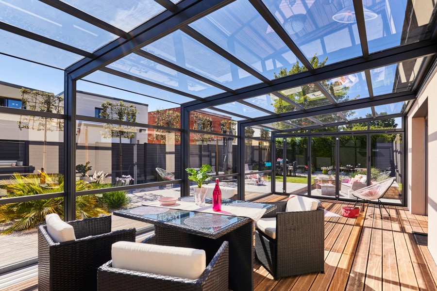 abri de terrasse téléscopique graphik
