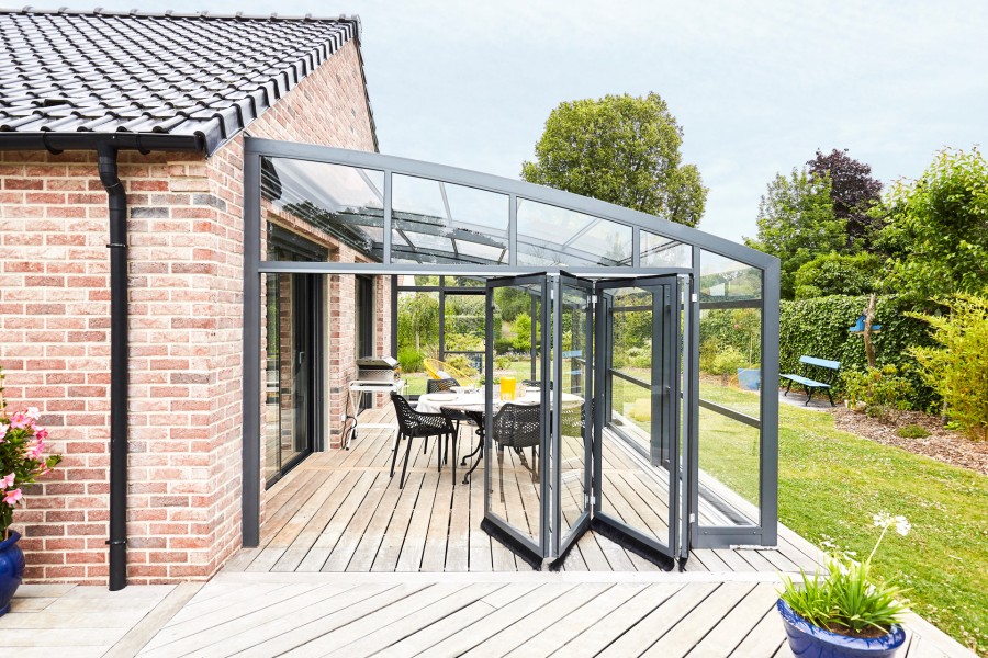 abri terrasse télescopique Tendanz anthracite