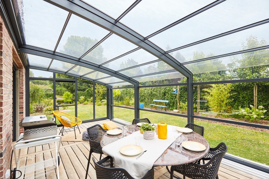 abri terrasse télescopique Tendanz anthracite