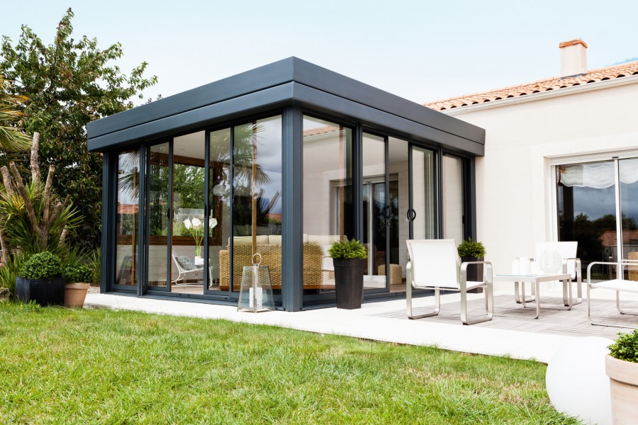 extension toit plat icone