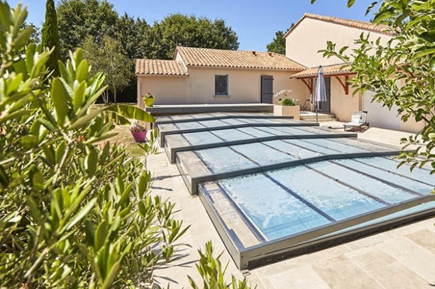 abri de piscine elliptik bas