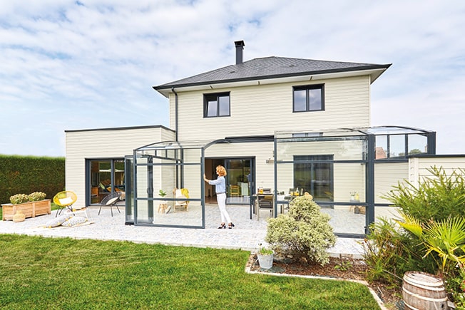 abri terrasse télescopique Tendanz anthracite