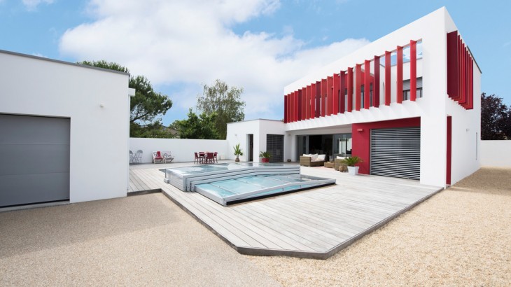 Abri de piscine Triptik Semi-Plat