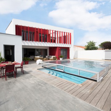 Abri de piscine Triptik Semi-Plat