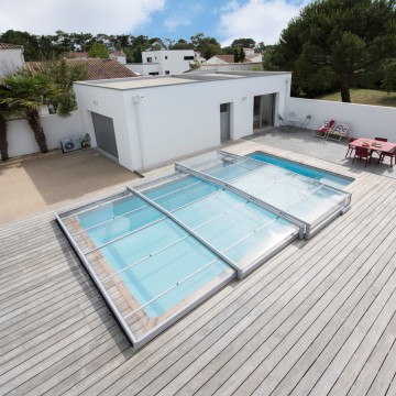 Abri de piscine Triptik Semi-Plat