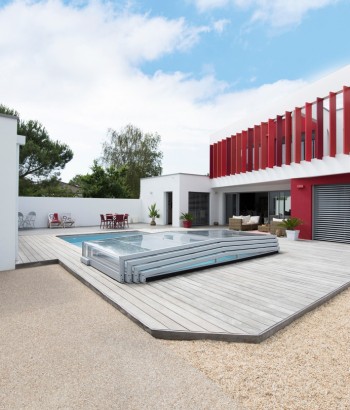 Abri de piscine Triptik Semi-Plat