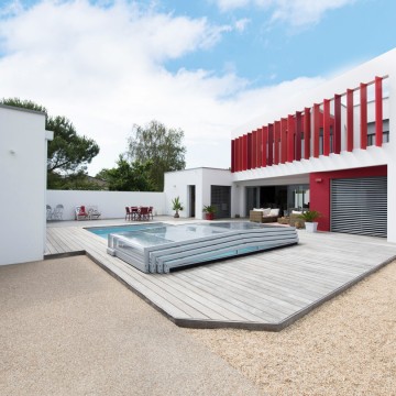 Abri de piscine Triptik Semi-Plat