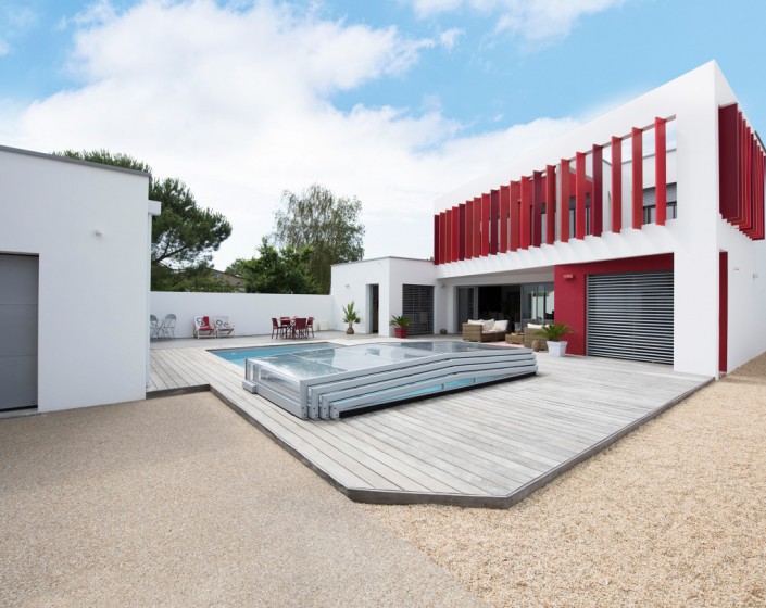 Abri de piscine Triptik Semi-Plat