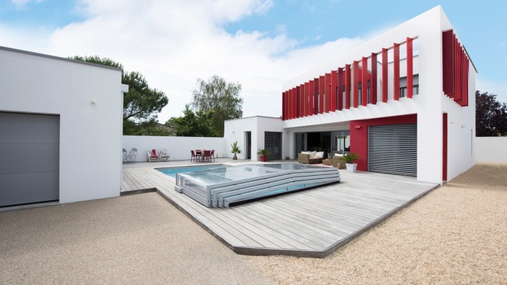 Abri de piscine Triptik Semi-Plat