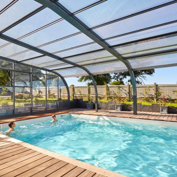Abri de piscine Elliptik Haut Adossé