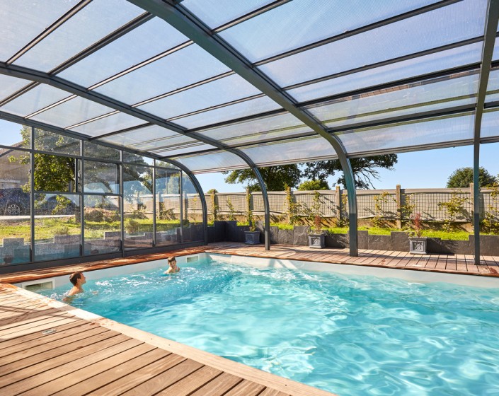 Abri de piscine Elliptik Haut Adossé