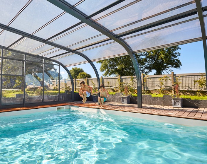 Abri de piscine Elliptik Haut Adossé