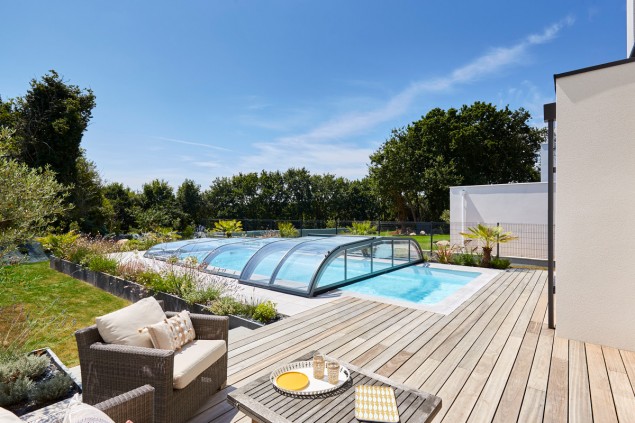 abri piscine bas téléscopique elliptik
