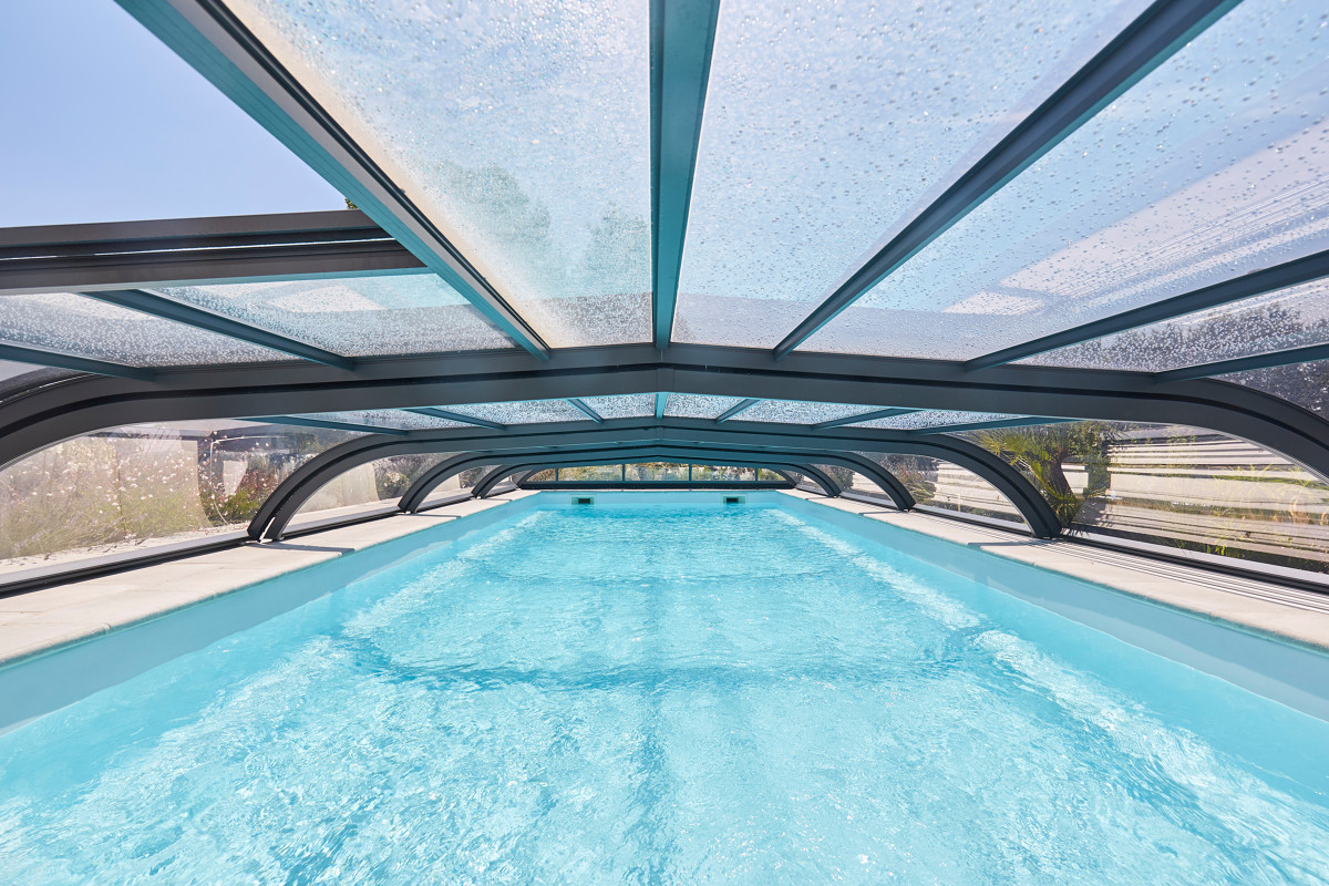 abri piscine bas téléscopique elliptik