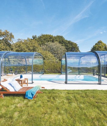 Abri de piscine Elliptik Haut télescopique