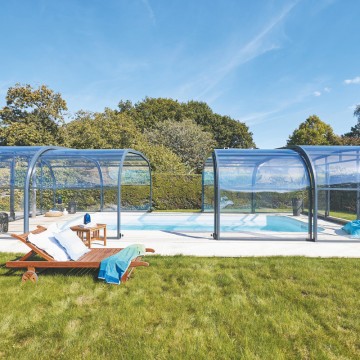 Abri de piscine Elliptik Haut télescopique