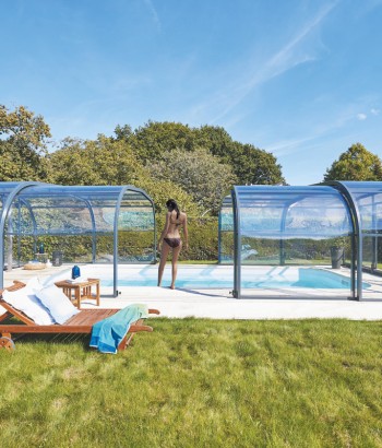 Abri de piscine Elliptik Haut télescopique