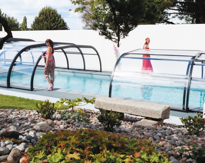Abri de piscine Elliptik Mi-Haut