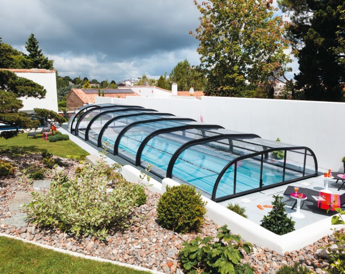 Abri de piscine Elliptik Mi-Haut