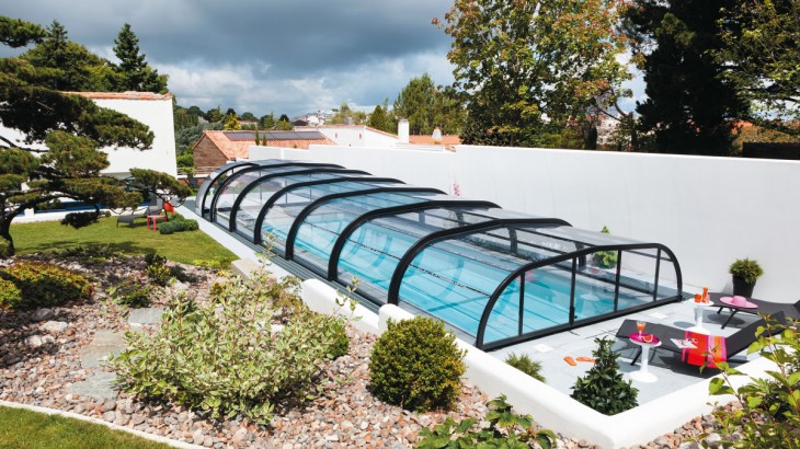 Abri de piscine Elliptik Mi-Haut