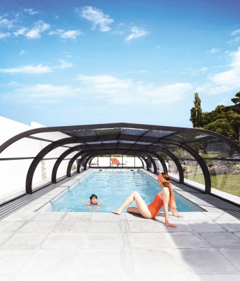 Abri de piscine Elliptik Mi-Haut