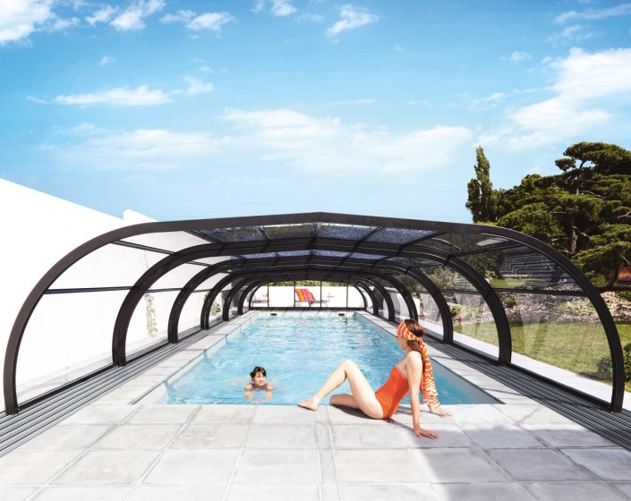 Abri de piscine Elliptik Mi-Haut