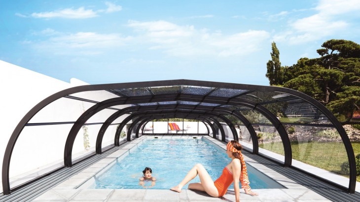 Abri de piscine Elliptik Mi-Haut