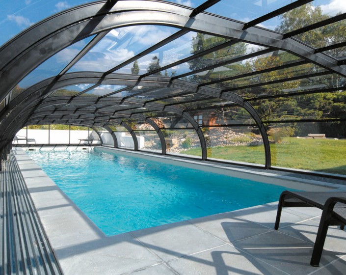 Abri de piscine Elliptik Mi-Haut
