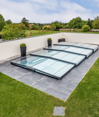 Abri de piscine Triptik Semi-Plat