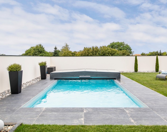 Abri de piscine Triptik Semi-Plat