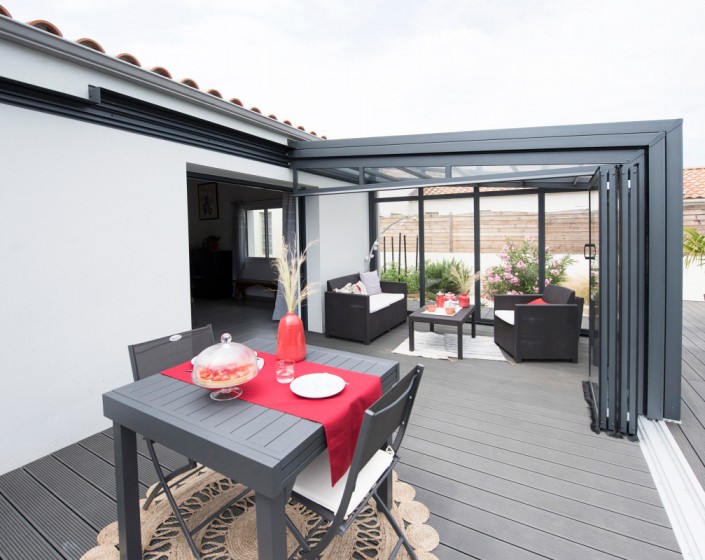 Abri de terrasse Graphik télescopique