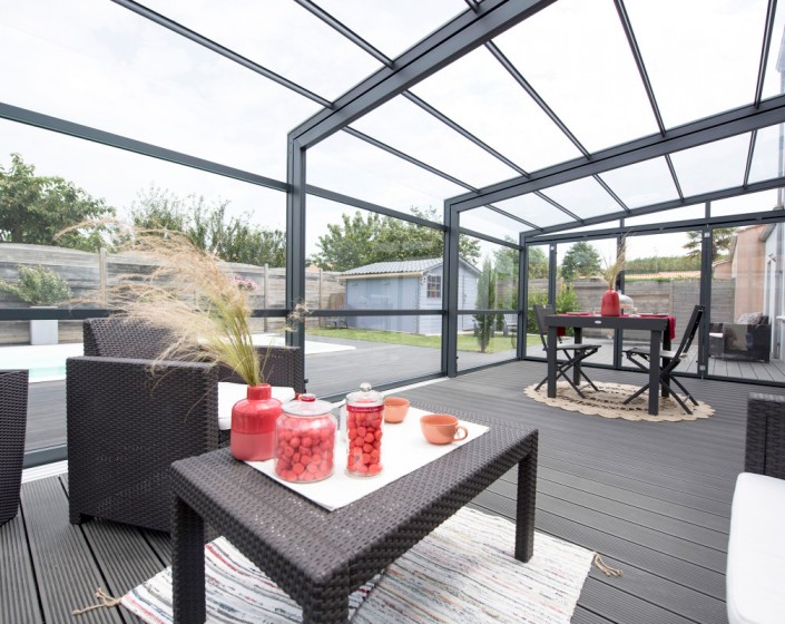 Abri de terrasse Graphik télescopique