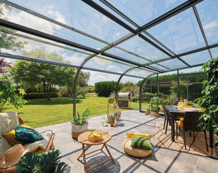 Abri de terrasse Panoramik à panneaux relevables