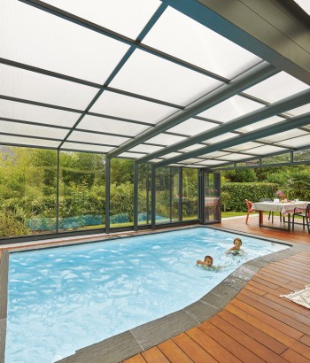 Abri de piscine Triptik Haut Adossé