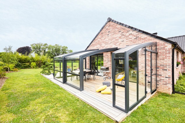 abri terrasse télescopique Tendanz anthracite