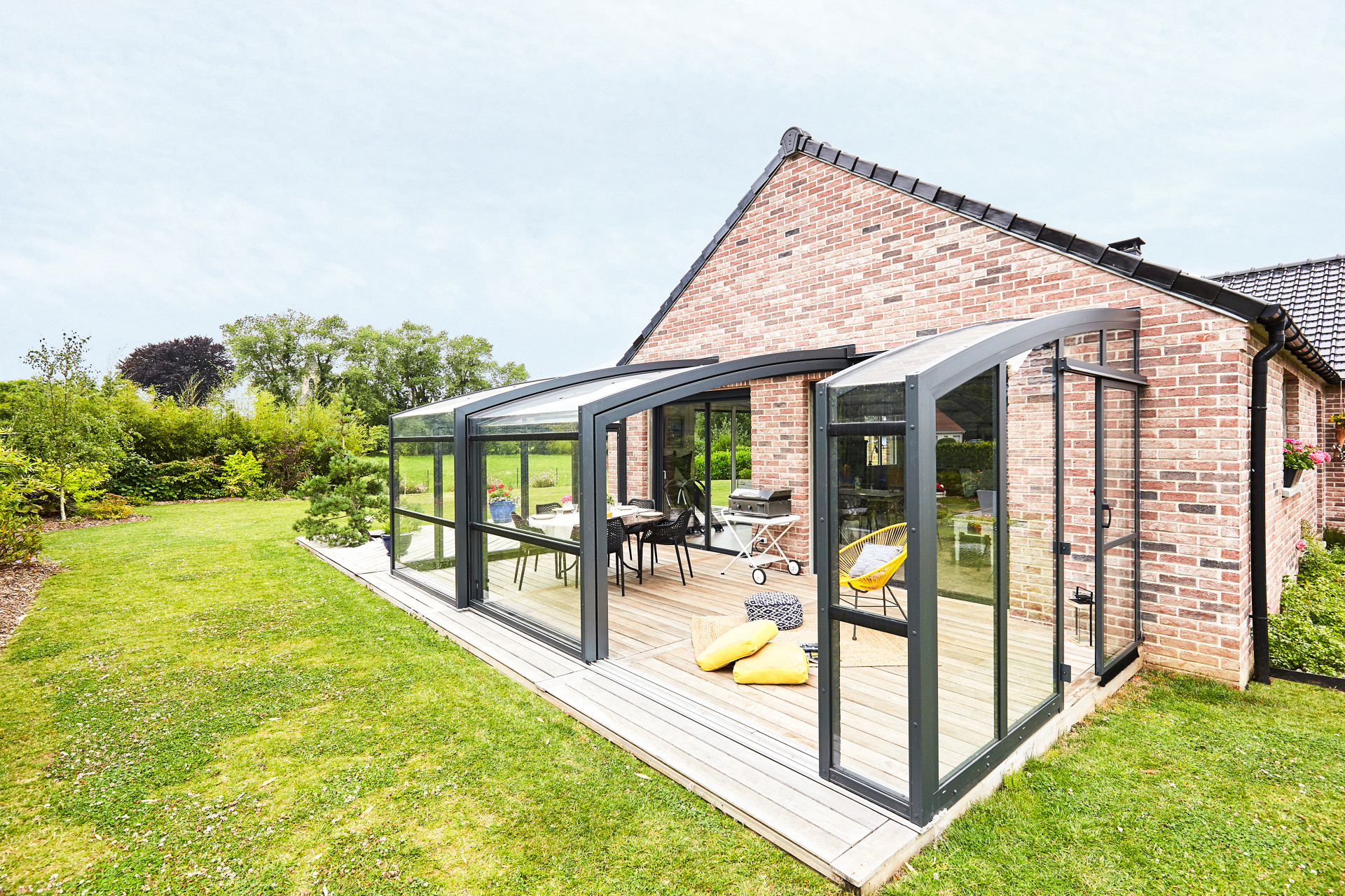 abri terrasse télescopique Tendanz anthracite