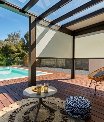 Pergola Luminov avec toiture en verre