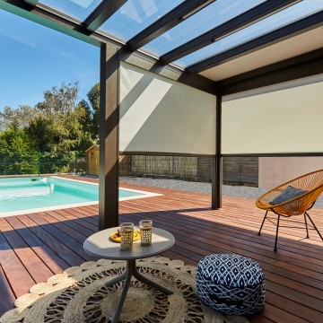 Pergola Luminov avec toiture en verre