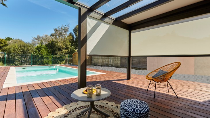 Pergola Luminov avec toiture en verre