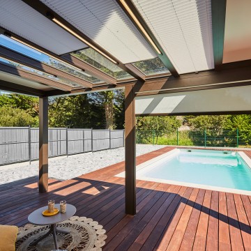 Pergola Luminov avec toiture en verre