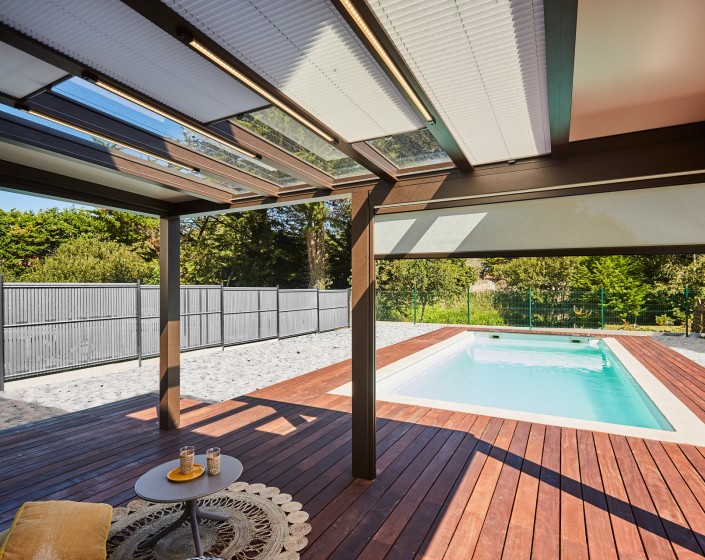 Pergola Luminov avec toiture en verre