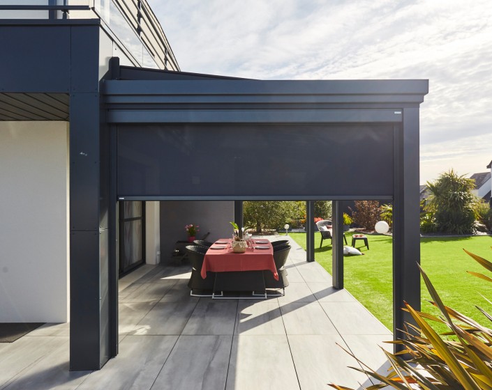 Pergola Luminov avec toiture en verre
