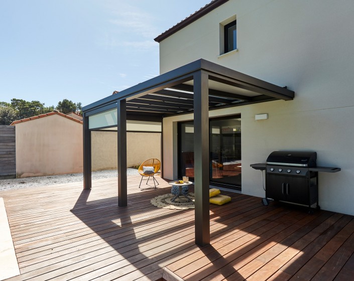 Pergola Luminov avec toiture en verre