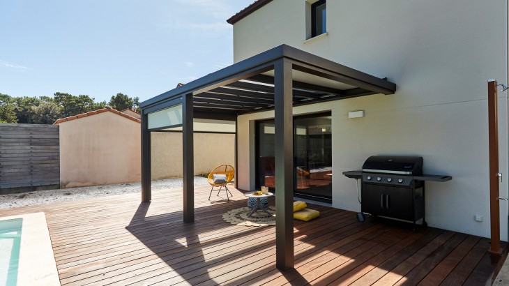 Pergola Luminov avec toiture en verre