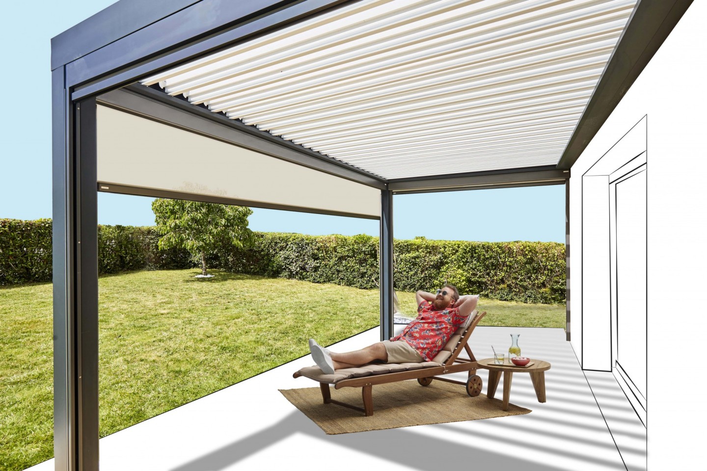 Du 27 mars a 2 avril 2021, une nouvelle publicité pour nos pergolas a été diffusée sur différentes chaînes TV. L&rsquo;avez-vous vue ? 
