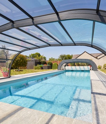 Abri de piscine Elliptik Mi-Haut