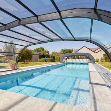 Abri de piscine Elliptik Mi-Haut
