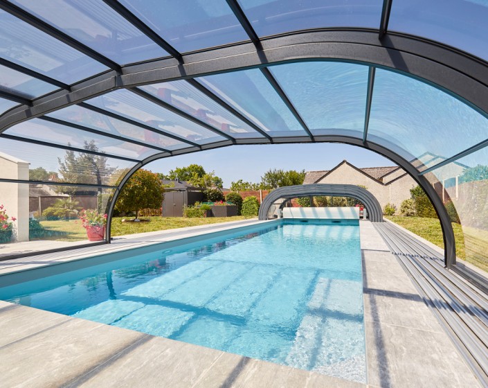 Abri de piscine Elliptik Mi-Haut
